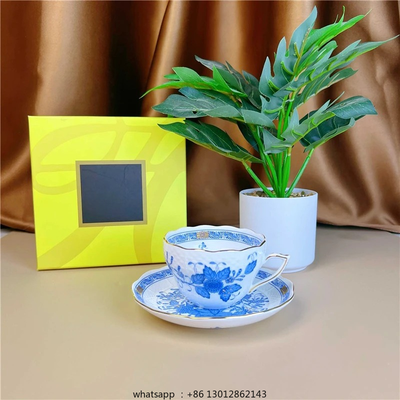 Coffee Tea Gift Basket - Flower Basket Coffee Cup and Saucer