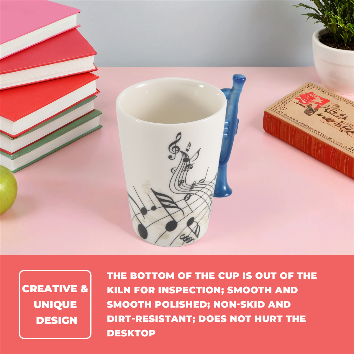 Coffee Tea Knits - 【Hot-Selling!】240Ml,Creative Music Ceramic Mug Cute Coffee