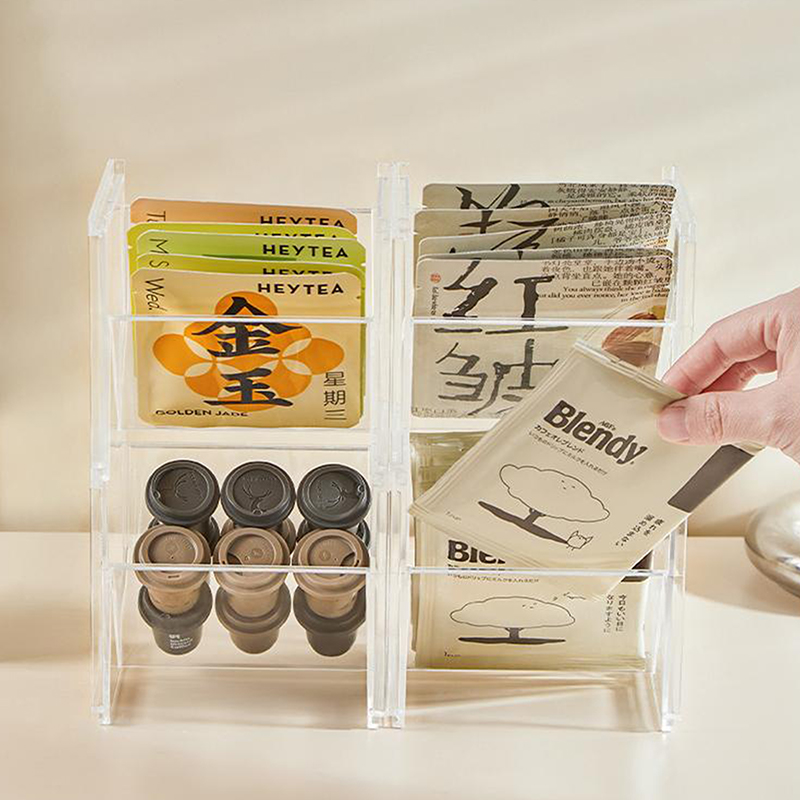 Vertical Tea Box Holder Stacka - Coffee Tea Creamer ulasan dan harga