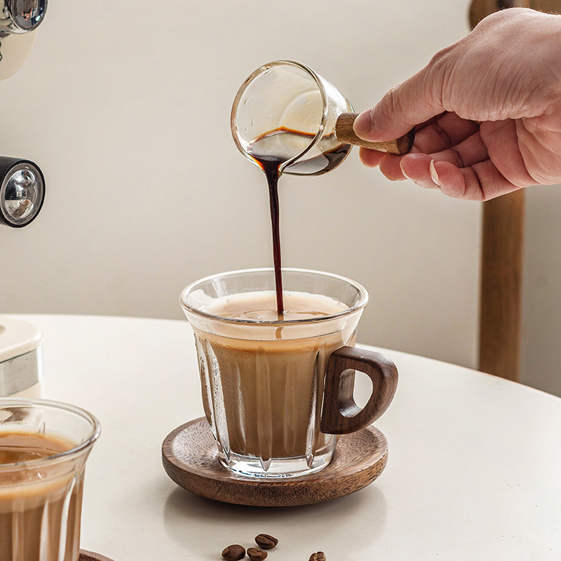 Glass Coffee Cup Set with Coas - Coffee And Tea Bar ulasan dan harga