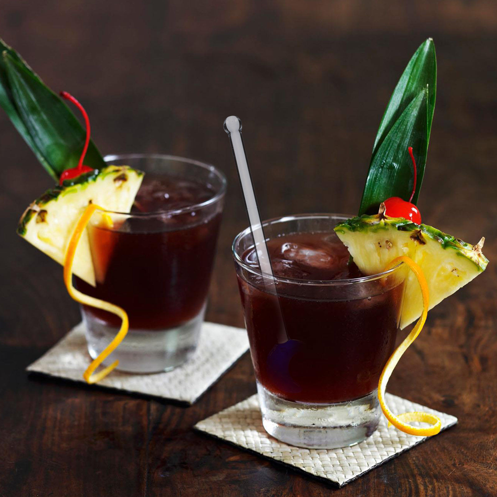 6Pcs Glass Cocktail Stirrers R - Coffee Tea Creamer ulasan dan harga