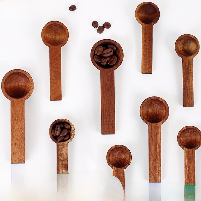 Tea Spoon Fig Wood Coffee Bean - Coffee Tea Knits ulasan dan harga