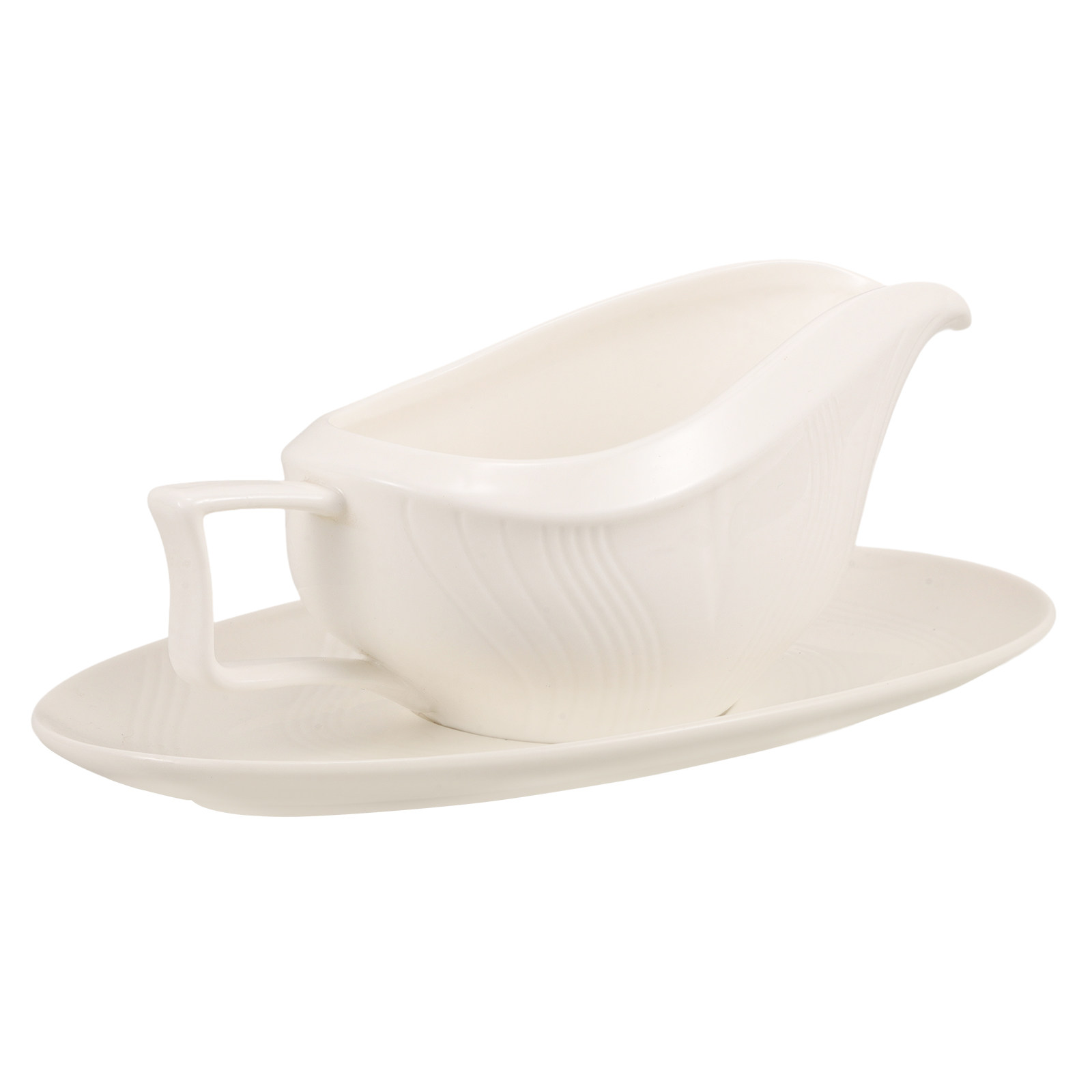 Ceramic Gravy Boat and Saucer  - Coffee Tea Creamer ulasan dan harga