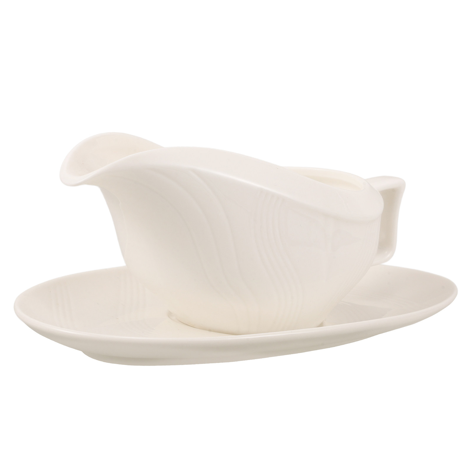 Ceramic Gravy Boat and Saucer  - Coffee Tea Creamer ulasan dan harga