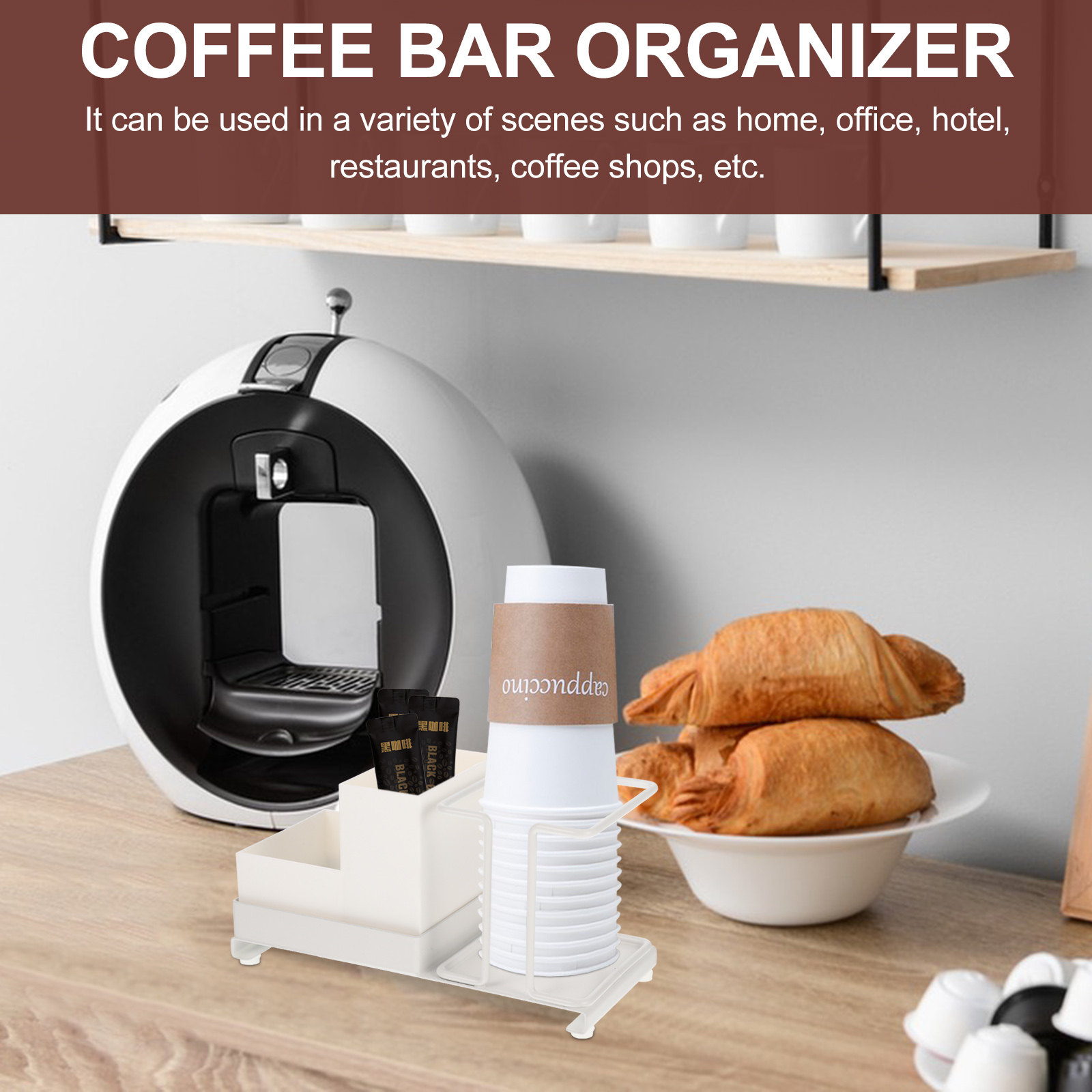 Coffee Bar Organizer Disposabl - Coffee And Tea Bar ulasan dan harga